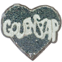 广东刺绣厂家直销服装珠片亮片绣花章仔圆形卡通翻片珠片绣布贴